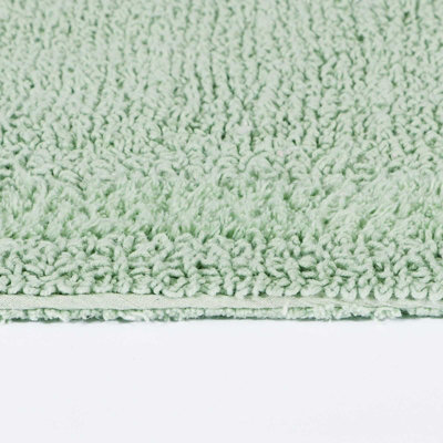 Homescapes Luxury Reversible Extra Large Bath Mat Sage Green