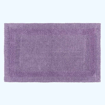 Homescapes Luxury Two Piece Cotton Lilac Bath Mat Set DIY at B Q