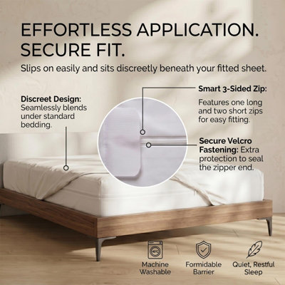Homescapes Luxury Zipped Mattress Encasement 30 cm Waterproof