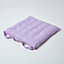 Homescapes Mauve Plain Seat Pad with Button Straps 100% Cotton 40 x 40 cm