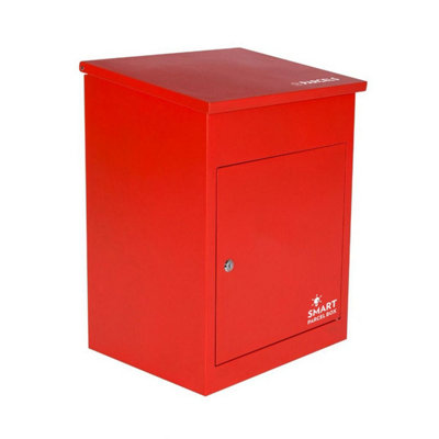 Homescapes Medium Front Access Red Smart Parcel Box