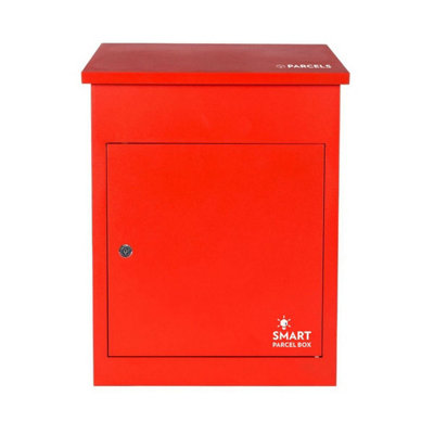 Homescapes Medium Front Access Red Smart Parcel Box