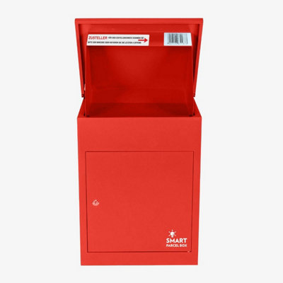 Homescapes Medium Front Access Red Smart Parcel Box