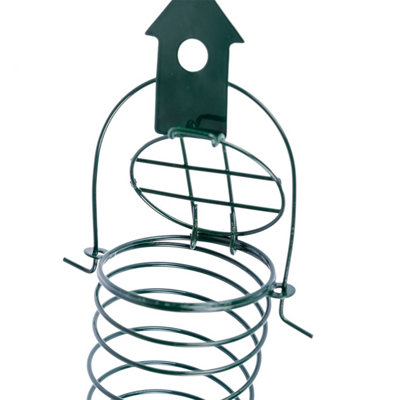 Homescapes Metal Hanging Bird Feeder with Bird Decoration, Bird House