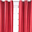 Homescapes Milan Pink Stripes Ready Made Eyelet Curtain Pair, 117 x 137 cm Drop