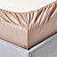 Homescapes Moonlight Beige Egyptian Cotton Deep Fitted Sheet 1000 TC, Double