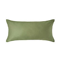 Homescapes Moss Green Continental Pillowcase Organic Cotton 400 TC, 40 x 80cm