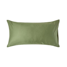Homescapes Moss Green Organic Cotton Housewife Pillowcase 400 TC, King Size