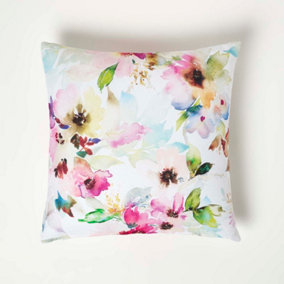 Homescapes Multicolour Flowers Outdoor Cushion 45 x 45 cm