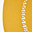 Homescapes Mustard Crochet Braided Rug 120cm Round