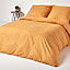 Homescapes Mustard Yellow Continental Egyptian Cotton Duvet Cover Set 200 TC , 150 x 200cm