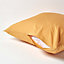 Homescapes Mustard Yellow Continental Pillowcase Egyptian Cotton 200 TC, 80 x 80cm