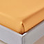 Homescapes Mustard Yellow Egyptian Cotton Flat Sheet 200 TC, King Size