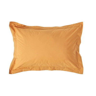 Homescapes Mustard Yellow Egyptian Cotton Oxford Pillowcase 200 TC, Standard