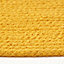 Homescapes Mustard Yellow Handmade Woven Braided Oval Rug, 110 x 170 cm