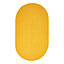 Homescapes Mustard Yellow Handmade Woven Braided Oval Rug, 50 x 80 cm