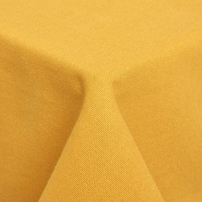Homescapes Mustard Yellow Tablecloth 137 x 228 cm