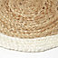 Homescapes Natural & Cream Braided Jute Handwoven Round Placemats Set of 4