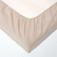 Homescapes Natural Linen Fitted Sheet, Small Double