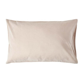 Homescapes Natural Linen Housewife Pillowcase, King