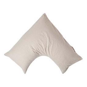 Homescapes Natural Linen V Shaped Pillowcase