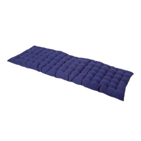 Homescapes Navy Bench Cushion, Three Seater