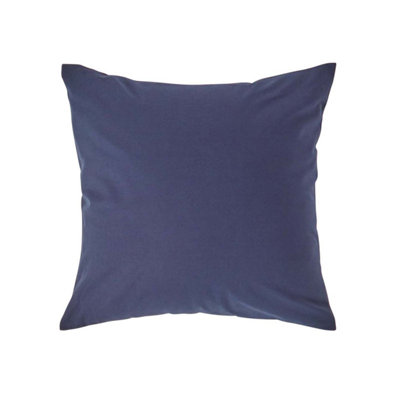 Homescapes Navy Blue Continental Egyptian Cotton Pillowcase 200 TC, 40 x 40 cm