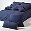 Homescapes Navy Blue Continental Egyptian Cotton Pillowcase 200 TC, 40 x 40 cm