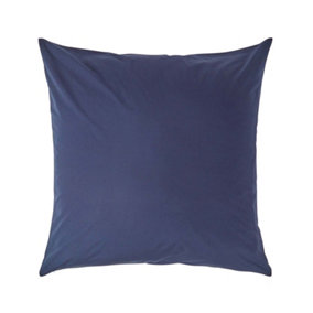 Homescapes Navy Blue Continental Egyptian Cotton Pillowcase 200 TC, 60 x 60 cm