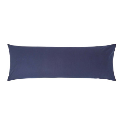 Homescapes Navy Blue Egyptian Cotton Housewife Body Pillowcase 200 TC