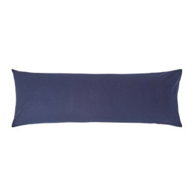 Homescapes Navy Blue Egyptian Cotton Housewife Body Pillowcase 200 TC