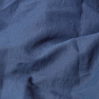 Homescapes Navy Blue Linen V Shaped Pillowcase