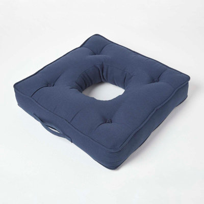 Homescapes Navy Blue Pressure Relief Armchair Booster Cushion