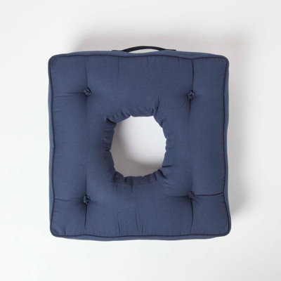 Homescapes Navy Blue Pressure Relief Armchair Booster Cushion