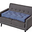 Homescapes Navy Cotton 2 Seater Booster Cushion