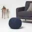 Homescapes Navy Crochet Knitted Pouffe 40 x 50 cm