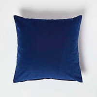 Homescapes Navy Velvet Cushion, 45 x 45 cm