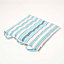 Homescapes New England Stripe Seat Pad with Button Straps 100% Cotton 40 x 40 cm