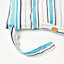 Homescapes New England Stripe Seat Pad with Button Straps 100% Cotton 40 x 40 cm