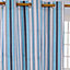 Homescapes New England Stripes Ready Made Blue Curtain Pair, 117 x 137 cm Drop