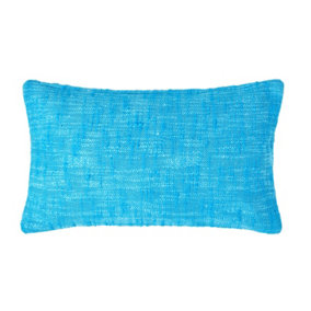 Homescapes Nirvana Cotton Teal Rectangular Cushion Cover, 30 x 50 cm