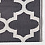 Homescapes Nola Geometric Black & White Outdoor Rug, 120 x 180 cm