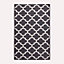 Homescapes Nola Geometric Black & White Outdoor Rug, 150 x 240 cm