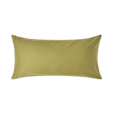 Homescapes Olive Green Continental Pillowcase 1000 TC, 40 x 80cm