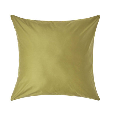 Homescapes Olive Green Continental Pillowcase 1000 TC, 80 x 80cm