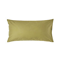 Homescapes Olive Green Cotton Housewife Pillowcase 1000 TC, King Size