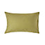 Homescapes Olive Green Cotton Housewife Pillowcase 1000 TC, Standard