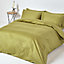 Homescapes Olive Green Deep Fitted Sheet Egyptian Cotton 1000 TC, Super King