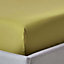Homescapes Olive Green Egyptian Cotton Fitted Sheet 1000 Thread Count, Single