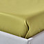 Homescapes Olive Green Egyptian Cotton Flat Sheet 1000 Thread Count, Single
